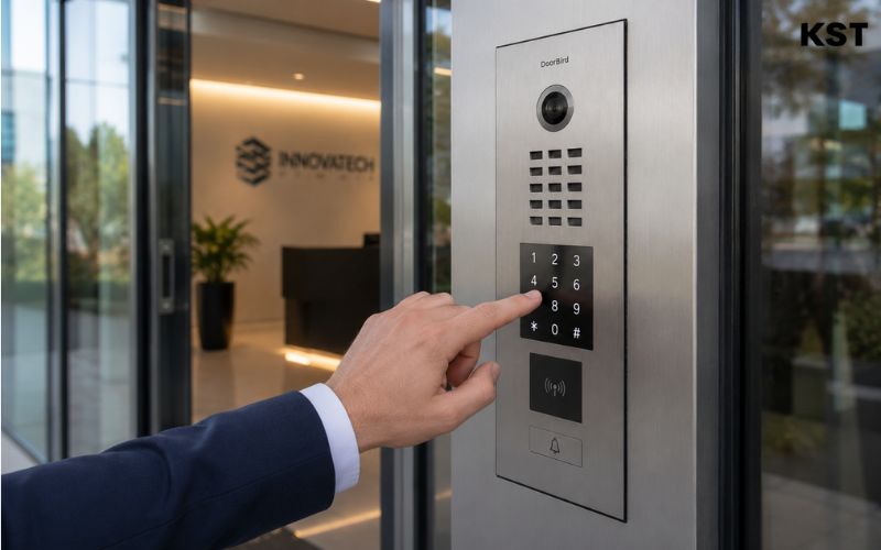 kiểm soát ra vào nhà thông minh doorbird bằng mã số keypad