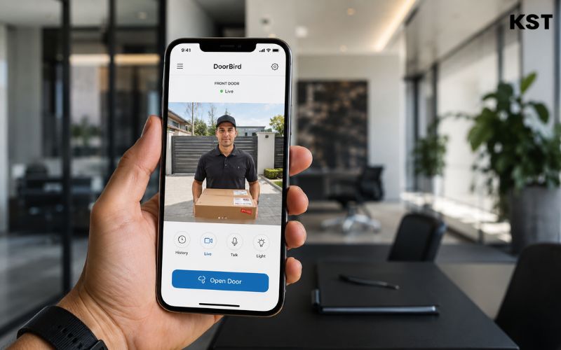 quản lý chuông cửa doorbird từ xa qua điện thoại